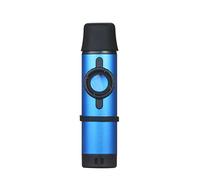 Brrnoo Tambour de Pluie, Ensemble de Batterie Kazoo en Alliage d'aluminium, Instrument à Vent, Instrument de Musique pour Débutants, Argent (BLUE)