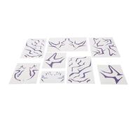 Brrnoo Tatouages temporaires Kpop, Autocollants Résistants à la Transpiration avec des Designs Exclusifs, pour les Fêtes de Cosplay, les Festivals et un (ZLBT Violet Ensemble de 8 pièces)