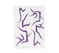 Brrnoo Tatouages temporaires Kpop, Autocollants Résistants à la Transpiration avec des Designs Exclusifs, pour les Fêtes de Cosplay, les Festivals et un (ZLBT Violet Autocollant pour le haut du