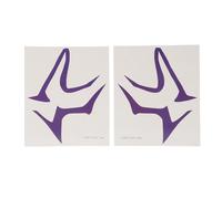 Brrnoo Tatouages temporaires Kpop, Autocollants Résistants à la Transpiration avec des Designs Exclusifs, pour les Fêtes de Cosplay, les Festivals et un (ZLBT Violet Autocollants poitrine)