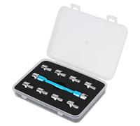 Brrnoo Téletée par Rayon, Parlace à Vélo 5.0-6,8 Longueur 3,7 Pouces en Aluminium et Couple de Rayon de Fer pour Moto (A (bleu))