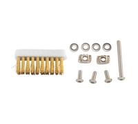 Brrnoo Tête de Brosse en Laiton, Kit de Brosse de Buse d'imprimante 3D avec 4 Joints, 4 Vis et 2 écrous Effectifs en Laiton ou Outil de à Dents 1,5 X 0,75 Pouce