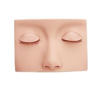 BRRNOO Tête de Mannequin de Cils, Conception de Visage de Simulation, Tête de Pratique de Cils en Silicone Amovible pour L'entraînement, avec Yeux Remplaçables pour les Compétences de (PINK)