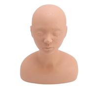 Brrnoo Tête de Mannequin D'entraînement de Massage en PVC Souple, Modèle de Tête de Pratique en Salon avec Trou de Support, Base Stable, Outil Polyvalent