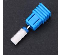 BRRNOO Tête de Meulage en Forme de Cylindre en Céramique, Foret à Ongles, Ensemble D'outils de Manucure pour la Maison et le Salon (Tête plate ronde M)