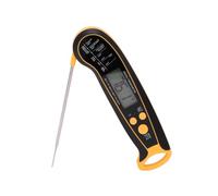 Brrnoo Thermomètre de Cuisson Numérique, Sonde Pliable et Dos Magnétique,