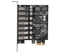 BRRNOO 【Titre】 Carte D'extension PCIE 7 Ports, Carte D'extension Avant USB 3.2 GEN1 à Transmission Haute Vitesse