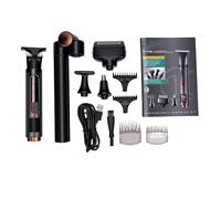 Brrnoo Tondeuse à Cheveux électrique 4 en 1 avec 5 Peignes de Guidage, Bras Réglable à 180 °, écran LED, étanche IPX6, pour Homme, Retrait du Corps et du Dos