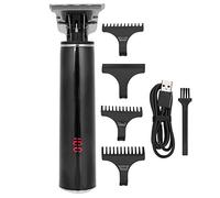 Brrnoo Tondeuse à Cheveux électrique avec écran LCD étanche, Moteur Puissant de 5 W, Batterie au Lithium de 1 400 MAh avec 3 Peignes de Guidage pour la Coupe de Cheveux à la Maison, (BLACK)