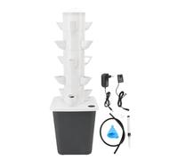 Brrnoo Tour Hydroponique Verticale à 15 Trous, Réservoir D'eau de 10l, Jardinière pour le Jardinage (Prise UE)