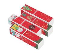 BRRNOO Tube de Rouge à Lèvres de Style de Noël de Forme Carrée, Ensemble de Tubes de Récipient de Baume à Lèvres à Faire Soi-même, Taille Compacte Portable pour une Utilisation