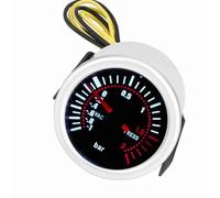 Brrnoo Turbo Boost Gauge, Petite Guage Turbo avec Raccords de Tuyaux en PVC 2 "Universal 12V Digital Boost PSI Gauge Meter Digital pour la Plupart des Véhicules