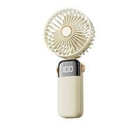 Brrnoo Ventilateur électrique Portable Mini Ventilateur de Bureau Suspendu au Cou avec Moteur de 12 000 Tr/min 5 Vitesses Réglables 16 ℃ Refroidissement de la Glace - 30 DB Silencieux (WHITE)