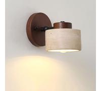 BRRSKBK Applique Murale en Pierre Naturelle réglable en marbre pour Salle de Bain, Lampe Murale Rustique câblée de Ferme, éclairage Mural Moderne du Milieu du siècle pour Chambre à Coucher, Salon, ch