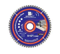 BRSCHNITT 1pièces 216mm TCT Lame De Scie Circulaire Dents 60T Multi-matériaux Disque à Découper Avec Rondelle 30/15.875mm pour Bois Aluminium Plastique