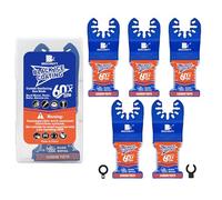 BRSCHNITT 5pcs 34MM Lame Outil Multifonction Oscillants Universelle Accessoires Kit, lames de scie pour bois avec clous, métal, plastique, cloisons sèches