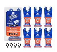 BRSCHNITT 6pcs 34MM Lame Outil Multifonction Oscillants Universelle Accessoires Kit, lames de scie pour bois avec clous, métal, plastique, cloisons sèches