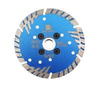 BRSCHNITT Disque à tronçonner diamanté 115 mm x M14 Turbo Lame de scie avec dents de protection Disque diamant avec bride pour couper, meuler, granit, marbre, béton, carrelage