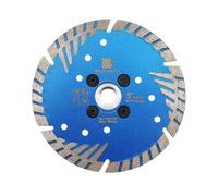 BRSCHNITT Disque à tronçonner diamanté 125 mm x M14 Turbo Lame de scie avec dents de protection pour couper le granit, le marbre, le béton, le carrelage