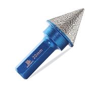 BRSCHNITT Foret à chanfrein diamant 20 mm - Coupe diamant - Fraise à doigts pour agrandir les trous dans les carreaux, porcelaine, marbre, céramique, granit.