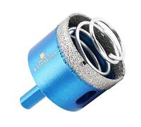 BRSCHNITT Foret diamanté pour carrelage 50 mm - Couronne de forage diamant avec ressort pour céramique, granit, porcelaine, carrelage, grès cérame, maçonnerie, marbre