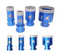 BRSCHNITT Forets Diamant 20/25/35/50mm - trepan carrelage avec Filetage M14 pour Perçage à sec en Porcelaine Carrelage Granit Marbre(4 Pièces)