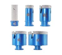 BRSCHNITT Kit de scie à carreaux - Set de forets diamantés 25/35/50/68MM & 20 finger bit Dry Drill Bit M14 Thread for Porcelain Tile Ceramic Marble Granite(5pcs)