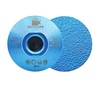 BRSCHNITT Lot de 2 meules diamantées Ø 50 mm x M14 #80/100 pour poncer, façonner, polir et nettoyer les carreaux, le granit, le marbre, la maçonnerie et la brique