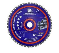 BRSCHNITT Scie Circulaire Métal 254mm - Disque Coupe Métal 50T Arbor:15.875mm pour Acier Ferreux Tube D'acier
