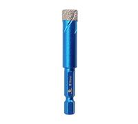 BRSCHNITT Scie cloche diamantée 10 mm pour porcelaine, carrelage, céramique, pierre, granit, marbre - Tige hexagonale - Kit de couronne de forage à sec