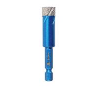 BRSCHNITT Scie cloche diamantée 12 mm 1,3 cm pour porcelaine, carrelage, céramique, pierre, granit, marbre - Tige hexagonale - Kit de couronne de forage à sec