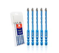 BRSCHNITT Set de Foret Sec - 5 Pièces 5MM Foret Bois Dentelé Nouveau foret excentrique pour bois plastique maçonnerie céramique verre béton marbre brique