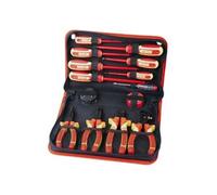 brsder mannesmann brüder mannesmann pochette avec kit d'outils vde, 14 pièces noir