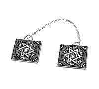 BRTAGG Clips pour châle de prière Tallit, 3,3 x 2,8 cm, chaîne de 17,3 cm de long, Métal