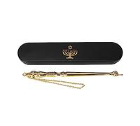 BRTAGG Yad Torah Pointeur 4648, Pointeur de la Bible, Outil de lecture de la Bible (Or, 17cm)