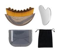 BRTNUP Brosse de drainage lymphatique pour le visage, brosse de contour lymphatique pour le visage avec masseur de drainage lymphatique Gua Sha pour le menton et la mâchoire, sculptant le visage pour