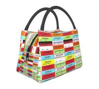 BRTOLIIAO Anesthésie personnalisée Étiquettes de médicaments Sac à lunch Femmes Refroidisseur chaud Boîte à lunch isolée pour pique-Camping Travail Voyage