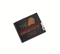 BRTOLIIAO Design texte de chapeau grincheux Portefeuille d’homme Impression Simple Moderne Élégant Cadeau de Noël du petit ami du père