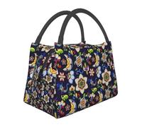 BRTOLIIAO Fleur de talavera mexicaine boîte à déjeuner décorative traditionnelle resurutilisable pour femmes refroidisseur thermique imperméable sac isolant alimentaire