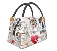 BRTOLIIAO Grays Anatomie Sacs à lunch isolés pour camping, comédie de voyage, téléfilm télévisé réutilisable Boîte glacière thermique réutilisable femmes