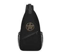 BRTOLIIAO Occulte SatanicPentag Ram Sac poitrine Hommes Sangle bandolière Sac à dos bandoulière Sac poitrine Voyage Randonnée Sac à bandoulière