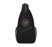 BRTOLIIAO Occulte SatanicPentag Ram Sac poitrine Hommes Sangle bandolière Sac à dos bandoulière Sac poitrine Voyage Randonnée Sac à bandoulière