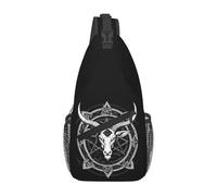BRTOLIIAO Occulte SatanicPentag Ram Sac poitrine Hommes Sangle bandolière Sac à dos bandoulière Sac poitrine Voyage Randonnée Sac à bandoulière