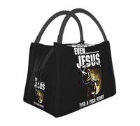 BRTOLIIAO Pêche drôle même Jésus avait une histoire de poisson sacs à déjeuner isolés pour le camping Refroidisseur thermique imperméable Bento hommes