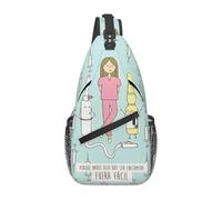 BRTOLIIAO Sac à bandoulière personnalisé personnalisé pour dames Infirmière et médecin, sac à bandoulière imprimé à épaule fraîche, sac à dos bandoulière de voyage pour randonnée