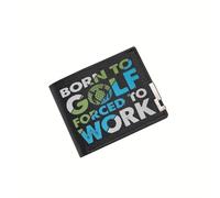 BRTOLIIAO Thème de golf né travail forcé Mots Portefeuille pour hommes Design d’impression Simple Moderne Élégant Entreprise Amour de Noël du petit ami du père
