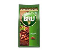 Bru Sachet de café aromatique instantané provenant des plantations du sud de l'Inde, mélange premium de grains Robusta et Arabica pour une expérience de café riche, 200 g