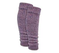 BRUBAKER 1 paire de jambières longues en coton pour femme - Jambières douces en tricot épais - Taille unique - Chaudes et confortables, Bleu/orange/noir, taille unique