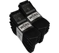 BRUBAKER 10 paires de chaussettes de travail pour hommes - Chaussettes de travail pour un maintien optimal au travail - Chaussettes pour hommes en coton, Noir, 47-50