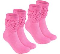 Chaussettes BRUBAKER Slouch - Chaussettes de sport pour femmes, Rose, taille 35-38, 2 paires